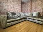 Grey Velvet Corner Sofa – Stylish & Comfortable