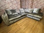 Grey Velvet Corner Sofa – Stylish & Comfortable